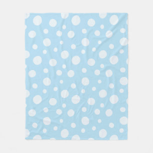 Manta Polar Funda de la flota del patrón de puntos azules clar