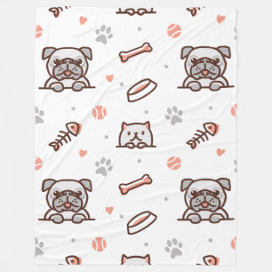 Manta Polar Funda de la mezcla de perros 60x80