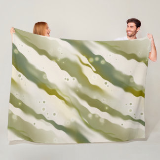 Manta Polar Funda de la pared del patrón de ondulación verde p