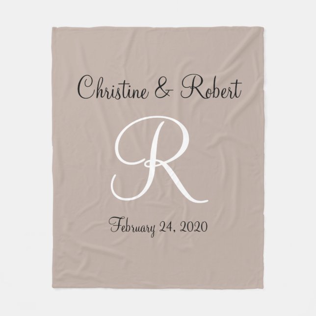 Manta Polar Funda de lana monogramada (Anverso)