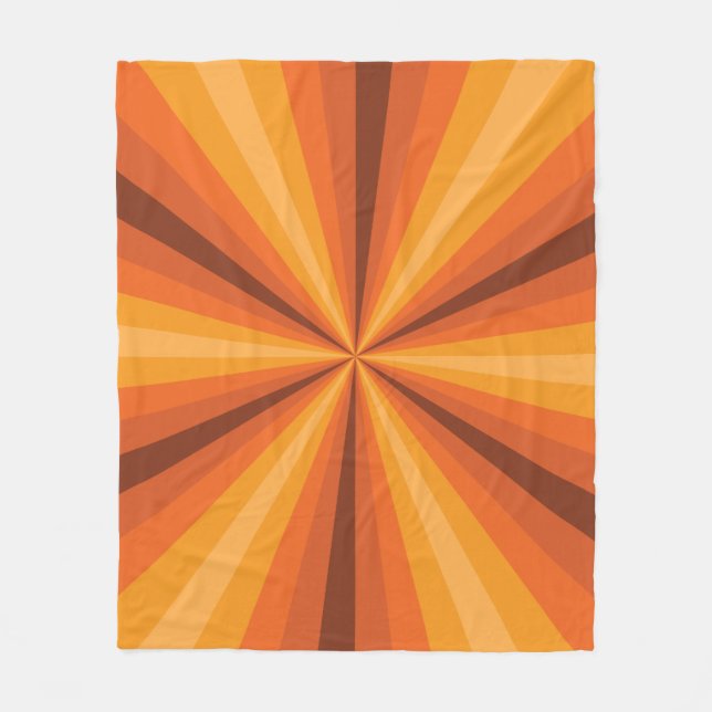 Manta Polar Funda de Naranja de ilusión óptica (Anverso)