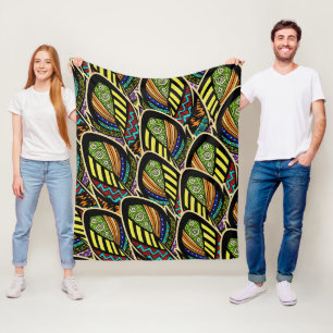 Manta Polar Funda de plumas coloridas