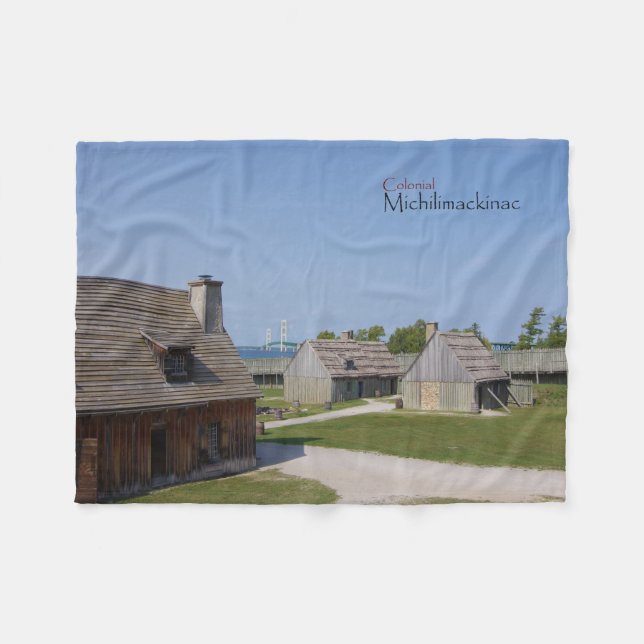 Manta Polar Funda de pulpa de Michilimackinac colonial (Frente (Horizontal))