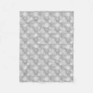 Manta Polar Funda de pulpa de patrón de copo de nieve gris