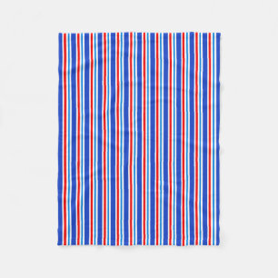 Manta Polar Funda de rayas azules, rojas y blancas