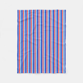 Manta Polar Funda de rayas azules, rojas y blancas