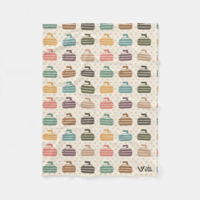 Manta Polar Funda de regalo de curling de Lover Retro (Anverso)