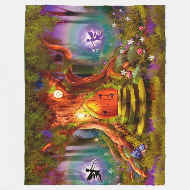 Manta Polar Funda extra grande de pulpa Magic Fairy Tree (Anverso)