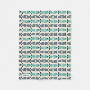 Manta Polar Funda FISH geométrica