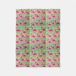 Manta Polar Funda Flamingo Tropical