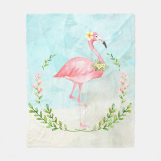 Manta Polar Funda Flamingo Tropical