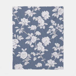 Manta Polar Funda floral azul