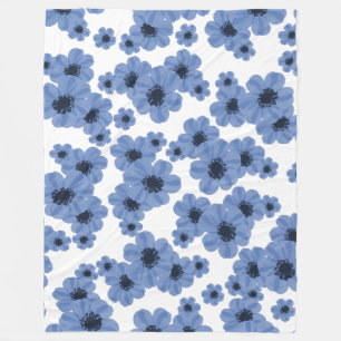 Manta Polar Funda Flower Blue 60x80