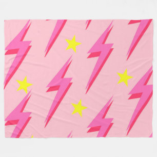 Manta Polar Funda Lightning rosa para una comodidad cómoda