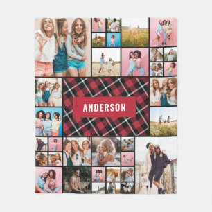 Manta Polar Funda negra roja moderna de color blanco mínimo 34