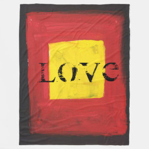 Manta Polar Funda negra, roja y amarilla.