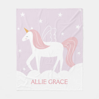 Manta Polar Funda personalizada Pastel Unicorn