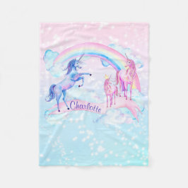 Manta Polar Funda personalizada Pastel Unicorn Unicorn Unicorn
