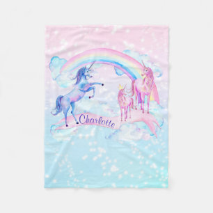 Manta Polar Funda personalizada Pastel Unicorn Unicorn Unicorn