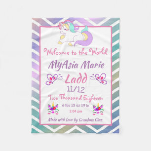 Manta Polar Funda personalizada Unicornio