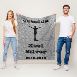 Manta Polar Funda personalizada Xcel Silver Gymnastics Fleece