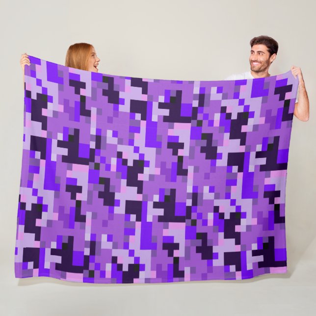 Manta Polar Funda Purple Digital Camouflage Fleece (In situ)