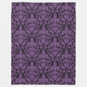 Manta Polar Funda Purple Parisian Damask Fleece