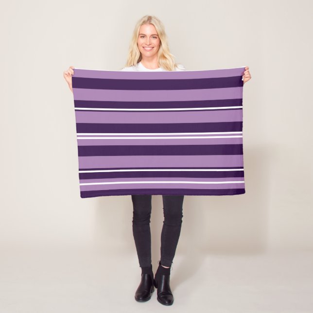 Manta Polar Funda Purple Stripes Fleece (In situ)