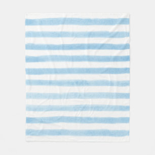Manta Polar Funda Sherpa con rayas azules y blancas
