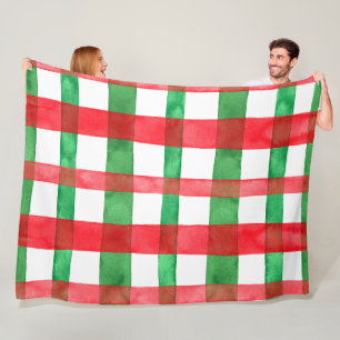 Manta Polar Funda verde rojo 60x80