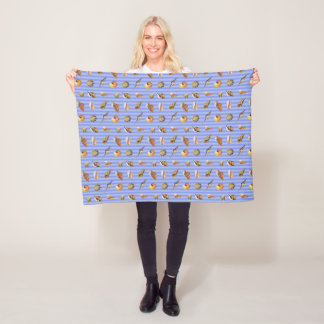 Manta Polar Funda Vintage Seashell Pattern Fleece