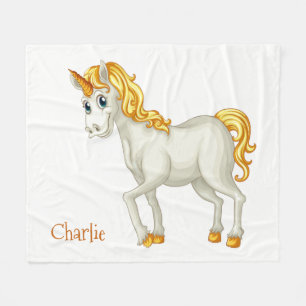 Manta Polar Fundas de flote de nombre personalizado de unicorn