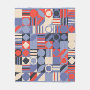 Manta Polar Fundas geométricas retro. Diseño retro Bauhaus c