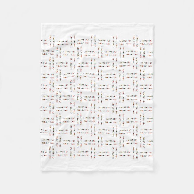 Manta Polar Fundido colorido EcoFriendly Holiday Season Blanke (Anverso)