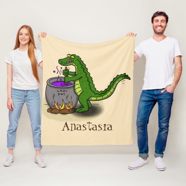 Manta Polar Fundido personalizado de cocina de caimanes verdes (In situ)