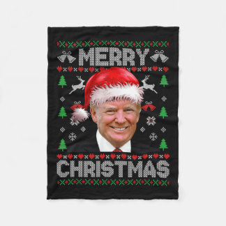Manta Polar Funeraria familia de Navidad Donald Trump