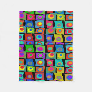 Manta Polar Funky Abstract Squares Fleece Blanket