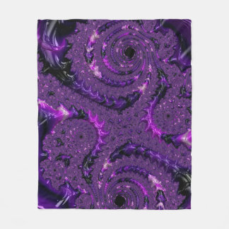 Manta Polar Funky Bold Boho Purple Digital Resumen Fractal