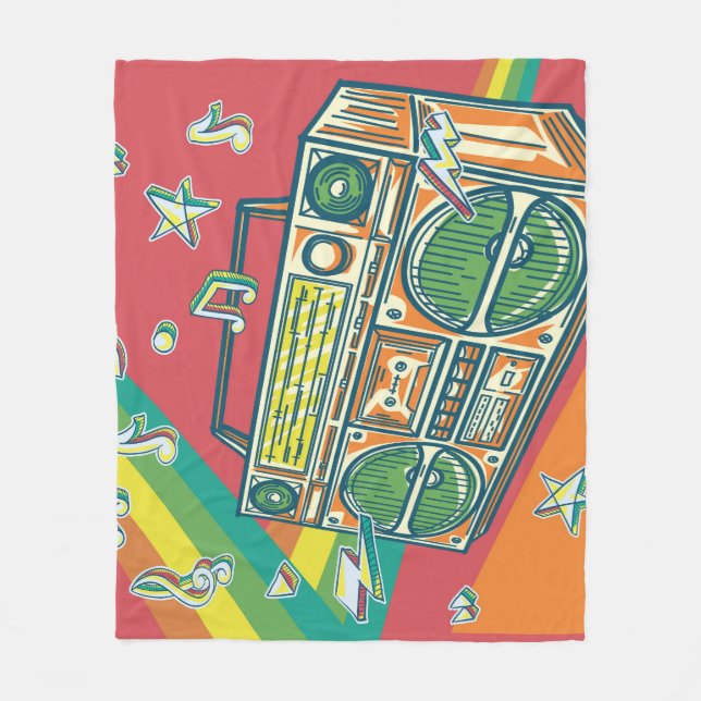 Manta Polar Funky Boom Box Colorous Design (Anverso)