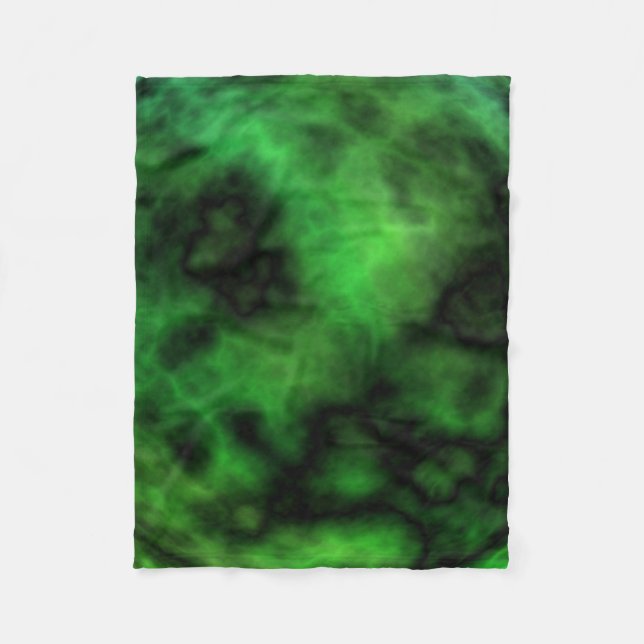 Manta Polar Funky Neon Green Emerald Halloween Resumen (Anverso)