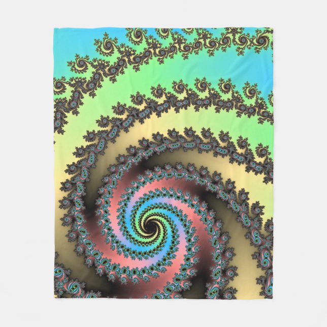 Manta Polar Funky Spiral Pastel Rainbow Fractal (Anverso)