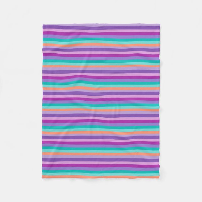 Manta Polar Funky Stripes Purple Mod Blankets (Anverso)