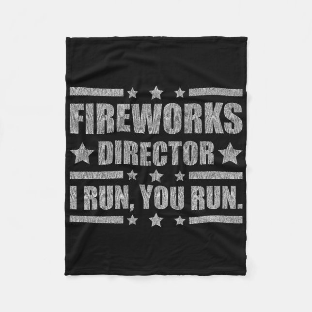 Manta Polar Funny 4th Of July Fireworks Director I Run You Run (Anverso)