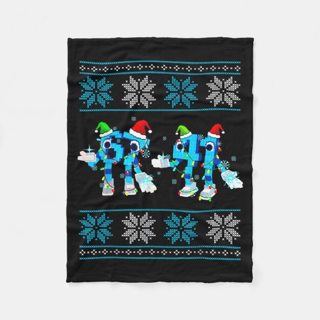 Manta Polar Funny 67 And 41 Christmas Ugly Sweater For Boys Ki (Anverso)