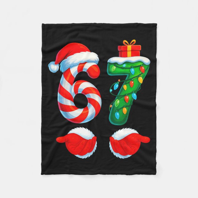 Manta Polar Funny 67 Christmas 6 7 Six Seven Meme Kids Men Boy (Anverso)