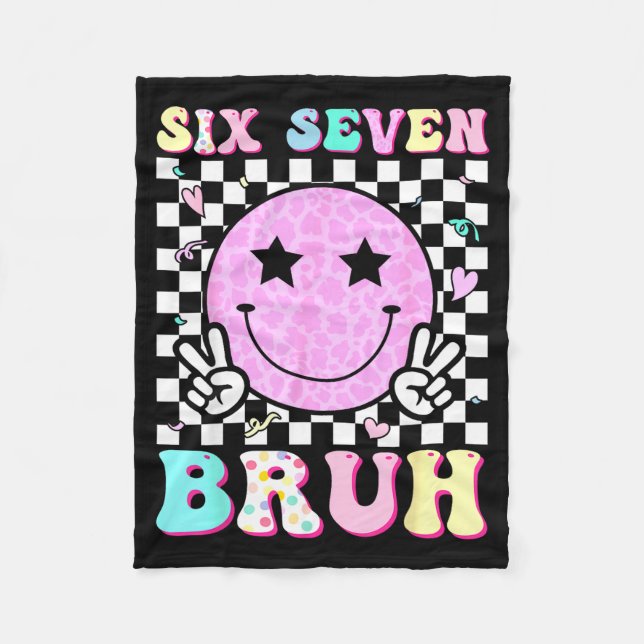 Manta Polar Funny 67 Meme Happy Face 6-7 Boys Kids Teens Six S (Anverso)