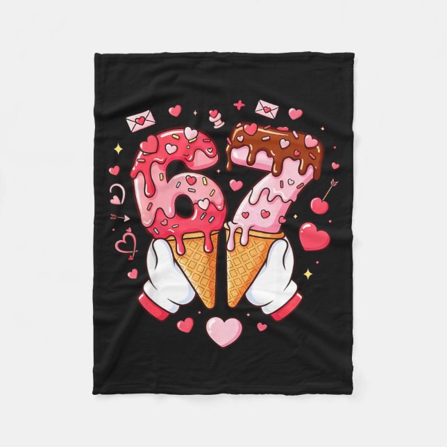 Manta Polar Funny 67 Meme Six Seven Ice Cream Matching Couples (Anverso)