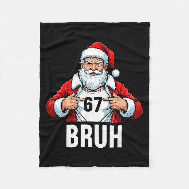 Manta Polar Funny 67 Six Seven Bruh Meme Christmas Santa Men W (Anverso)