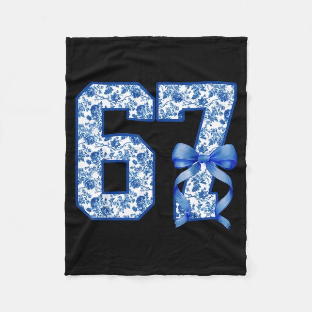 Manta Polar Funny 67 Six Seven Coquette Girly Blue Toile Women (Anverso)