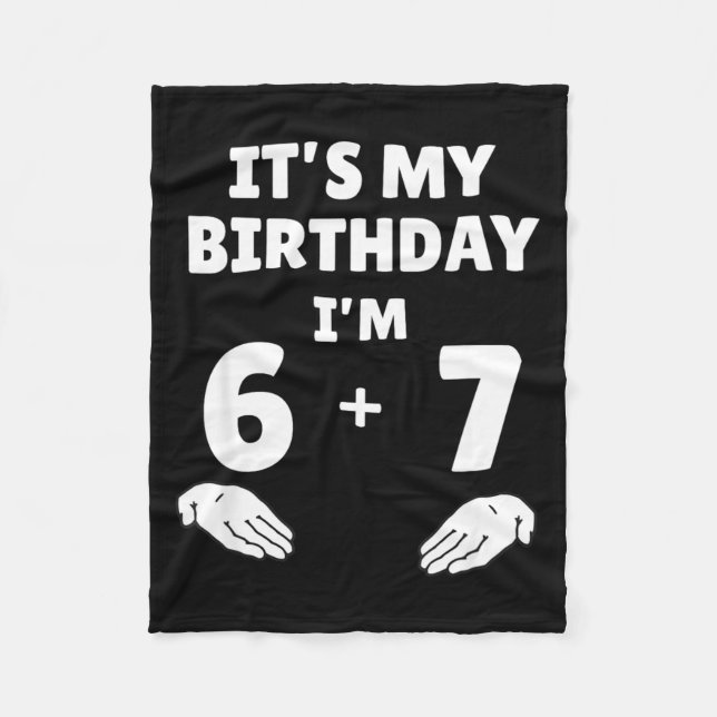 Manta Polar Funny 6 7 13th Birthday - 13th Birthday Six Seven  (Anverso)